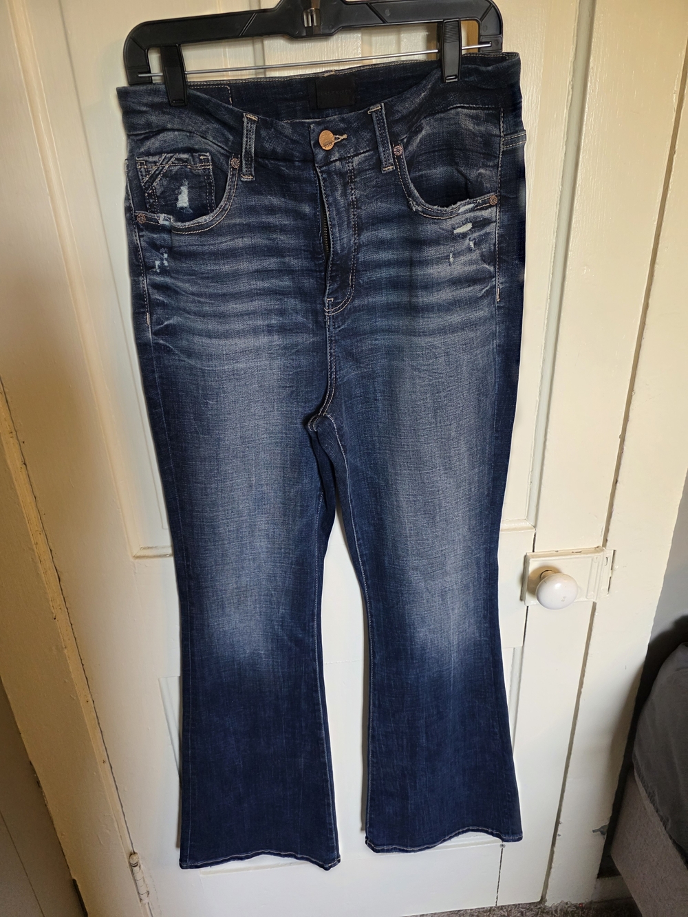 Buckle Black Stretch Flare Jeans